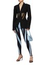 Figure View - Click To Enlarge - MUGLER - Sheer Corset Panel Blazer