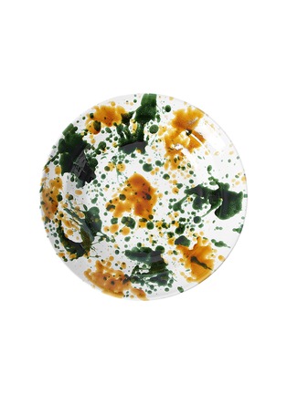 Main View - Click To Enlarge - THE CONRAN SHOP - Splatter Serving Bowl 40cm — Mustard/Green