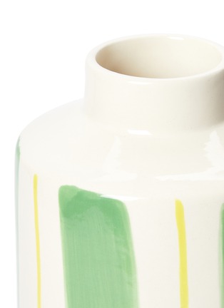 Detail View - Click To Enlarge - THE CONRAN SHOP - Small Stripe Vase — Green
