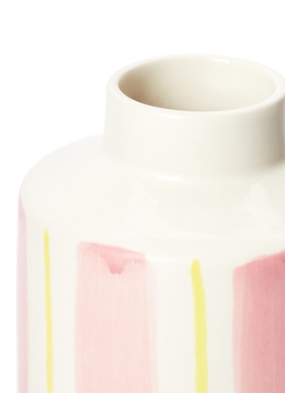 Detail View - Click To Enlarge - THE CONRAN SHOP - Small Stripe Vase — Pink