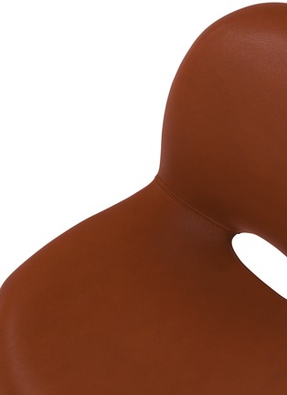 Detail View - Click To Enlarge - THE CONRAN SHOP - Cross Leg Leather Side Chair — Cinnamon