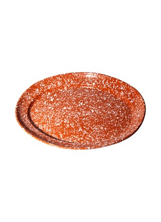 Main View - Click To Enlarge - THE CONRAN SHOP - Splatter Oval Platter — Orange