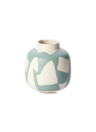 Main View - Click To Enlarge - THE CONRAN SHOP - Small Green Abstract Vase