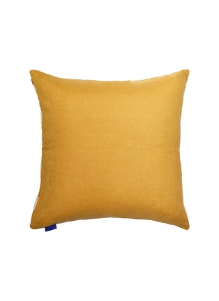 Back View - Click To Enlarge - THE CONRAN SHOP - Scribble Crewel Cushion Cover — Mustard