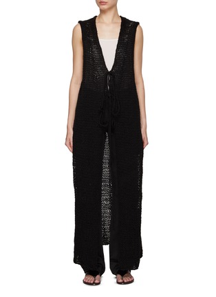 Main View - Click To Enlarge - THE ROW - Senaia Linen Silk Knitted Long Vest