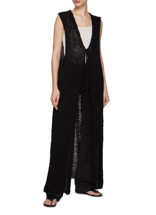 Figure View - Click To Enlarge - THE ROW - Senaia Linen Silk Knitted Long Vest