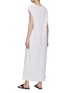 Back View - Click To Enlarge - THE ROW - ‘Rita’ Boat Neck Cap Sleeve Cotton Maxi Dress