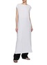 Figure View - Click To Enlarge - THE ROW - ‘Rita’ Boat Neck Cap Sleeve Cotton Maxi Dress