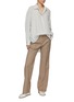 Figure View - Click To Enlarge - THE ROW - Sisca' Oversized Silk Stripe Shirt