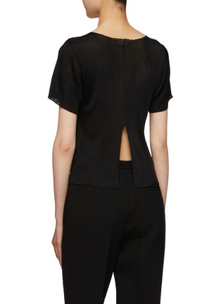 Back View - Click To Enlarge - THE ROW - ‘Fuku’ Round Neck Back Slit Top