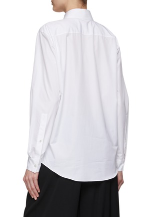 Back View - Click To Enlarge - THE ROW - ‘Blaga’ Curved Hem Cotton Button Up Shirt