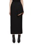Main View - Click To Enlarge - ALEXANDER MCQUEEN - Asymmetric Cut Out Wool Tailored Maxi Skirt