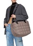 Figure View - Click To Enlarge - VEECOLLECTIVE - Medium ‘Porter’ Top Handle Recycled Nylon Puffer Tote Bag