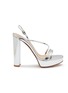 Main View - Click To Enlarge - GIANVITO ROSSI - 100 Ankle Strap Platform Heeled Sandals