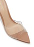 Detail View - Click To Enlarge - GIANVITO ROSSI - 85 Clear PVC Strap Point Toe Mules