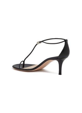  - GIANVITO ROSSI - 70 Logo Engraved Toggle Strappy Heeled Sandals