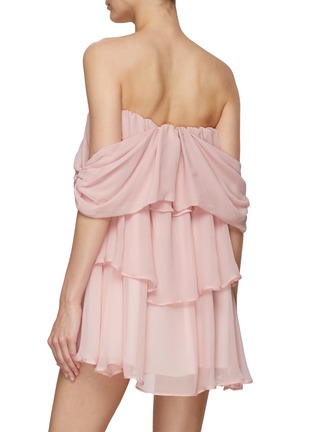 Back View - Click To Enlarge - BERNADETTE - Rose Appliqué Off Shoulder Mini Dress