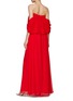 Back View - Click To Enlarge - BERNADETTE - Rose Appliqué Off Shoulder Maxi Dress