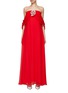 Main View - Click To Enlarge - BERNADETTE - Rose Appliqué Off Shoulder Maxi Dress