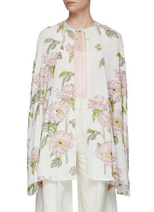Main View - Click To Enlarge - BERNADETTE - Cleo Embroidered Floral Cape
