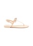 Main View - Click To Enlarge - STUART WEITZMAN - ‘Bow’ Stone Embellished Bow Sandals
