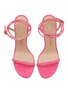 Detail View - Click To Enlarge - STUART WEITZMAN - Barelynude' Single Band Wrap Suede Sandals