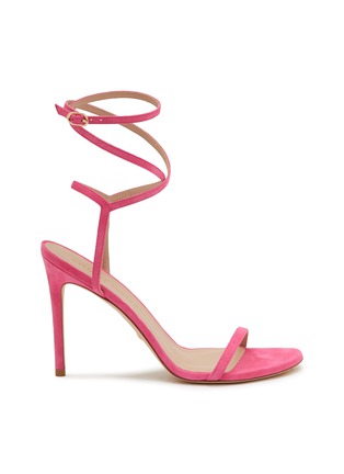 Main View - Click To Enlarge - STUART WEITZMAN - Barelynude' Single Band Wrap Suede Sandals