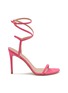 Main View - Click To Enlarge - STUART WEITZMAN - Barelynude' Single Band Wrap Suede Sandals