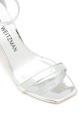 Detail View - Click To Enlarge - STUART WEITZMAN - ‘Nunakedcurve’ 85 Metallic Heeled Sandals