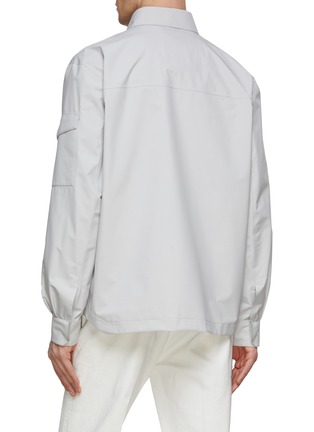 Back View - Click To Enlarge - HERNO - ‘Laminar’ Front Zip Shirt Jacket