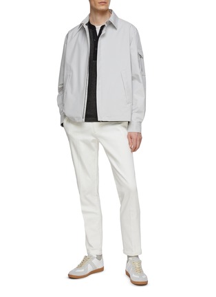 Figure View - Click To Enlarge - HERNO - ‘Laminar’ Front Zip Shirt Jacket