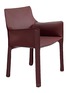 Detail View - Click To Enlarge - CASSINA - Cab 413 Leather Armchair — Russian Red