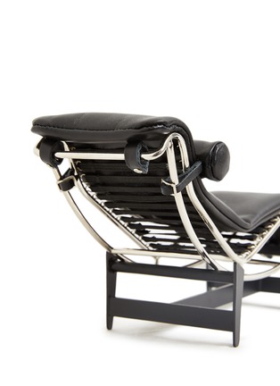 Detail View - Click To Enlarge - CASSINA - Le Miniature Black Saddle Leather Chaise Lounge