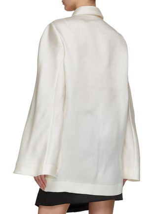 Back View - Click To Enlarge - GIA STUDIOS - Flared Sleeve Silk Shirt