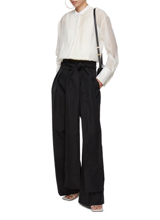 Figure View - Click To Enlarge - GIA STUDIOS - Sheer Pleated Shirt