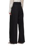 Back View - Click To Enlarge - GIA STUDIOS - Pleated Straight Trousers with Tie Waist