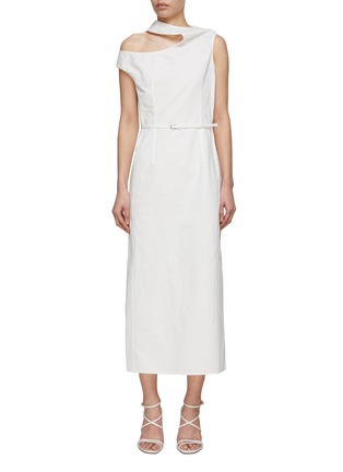 Main View - Click To Enlarge - GIA STUDIOS - Linen Sleeveless Dress