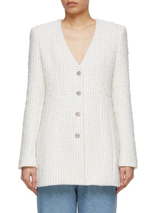 Main View - Click To Enlarge - SOONIL - Single Breasted Tweed Jacket