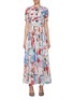 Main View - Click To Enlarge - SOONIL - Belted Maxi Silk Dress