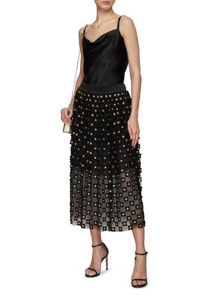 Figure View - Click To Enlarge - SOONIL - Butterfly Embroidery Midi Skirt