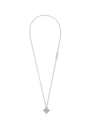 Main View - Click To Enlarge - ROBERTO COIN - ‘Princess Flower’ 18K White Gold Diamond Ruby Necklace