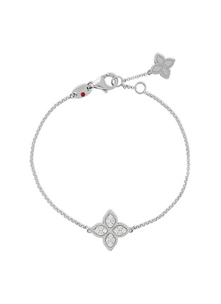 Main View - Click To Enlarge - ROBERTO COIN - ‘Princess Flower’ 18K White Gold Diamond Ruby Bracelet