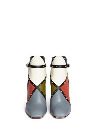 Figure View - Click To Enlarge - VALENTINO GARAVANI - Italian Pop stud border leather ankle boots