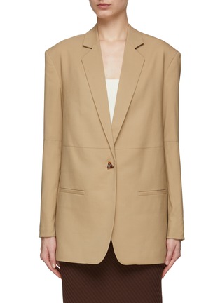 Main View - Click To Enlarge - AERON - ‘Mercedes’ Single Breasted Notch Lapel A-Button Blazer
