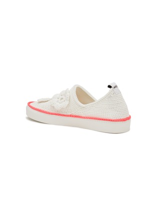  - AMROSE - Flower Embellished Knit Slip On Sneakers