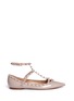 Main View - Click To Enlarge - VALENTINO GARAVANI - 'Punkouture Rockstud' caged patent leather flats