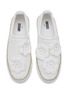 Detail View - Click To Enlarge - AMROSE - Flower Embellished Knit Slip On Sneakers