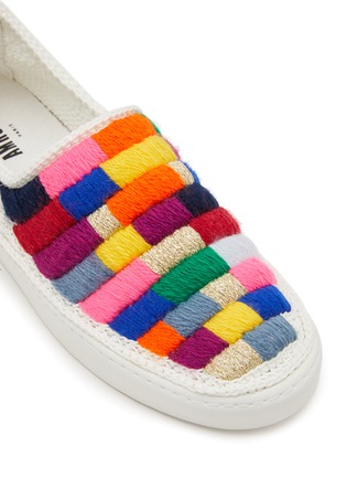 Detail View - Click To Enlarge - AMROSE - Bricks Knit Slip On Sneakers