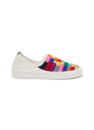 Main View - Click To Enlarge - AMROSE - Bricks Knit Slip On Sneakers