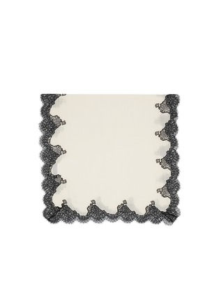 Main View - Click To Enlarge - VALENTINO GARAVANI - Lace edge wool scarf